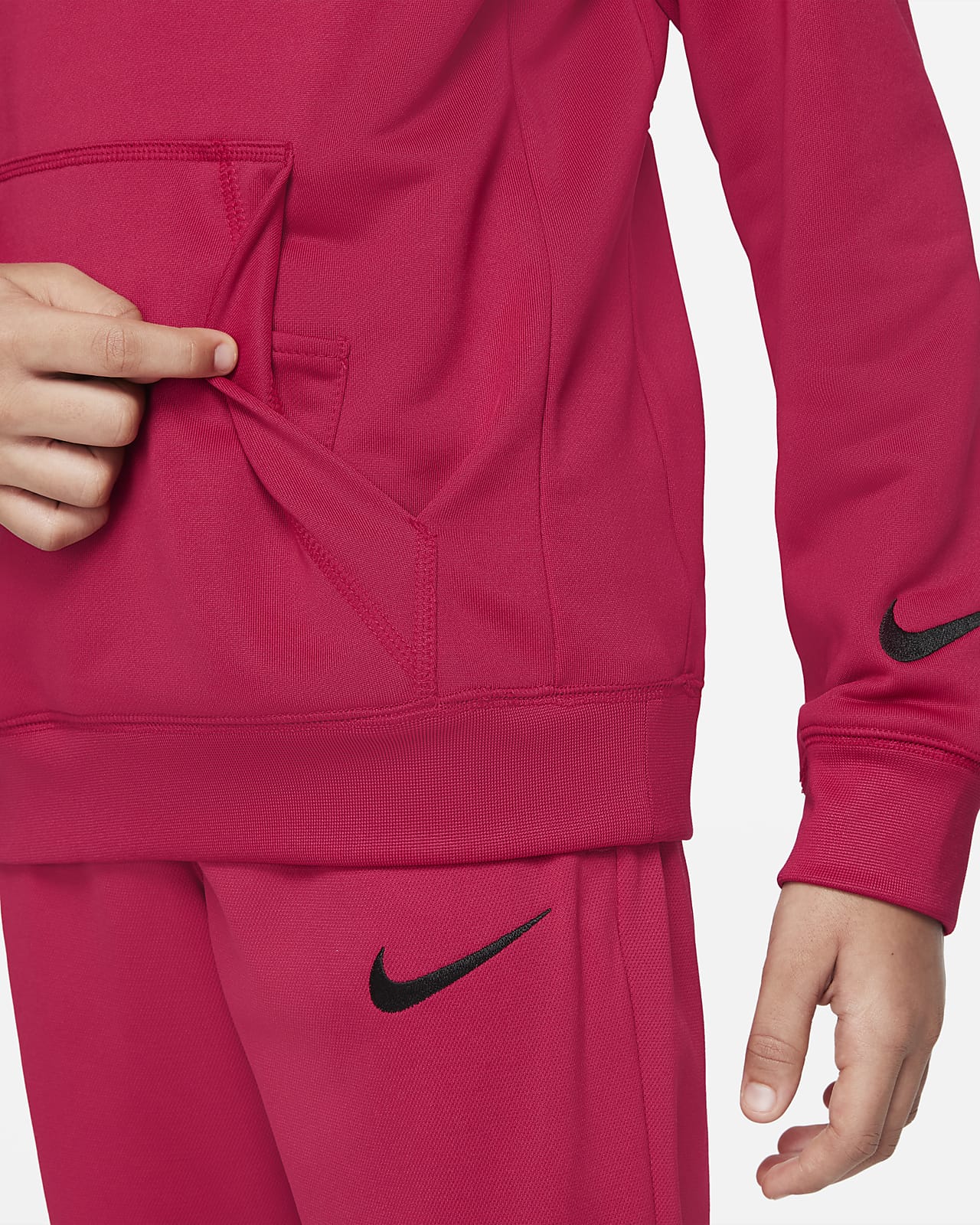 red nike football hoodie