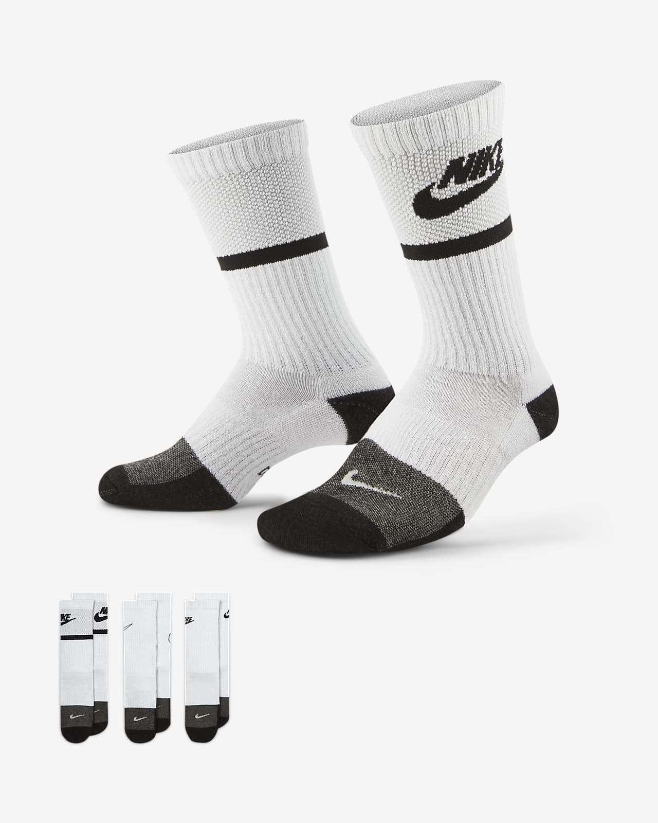Calcetas acolchadas para niños Nike Everyday (3 pares)