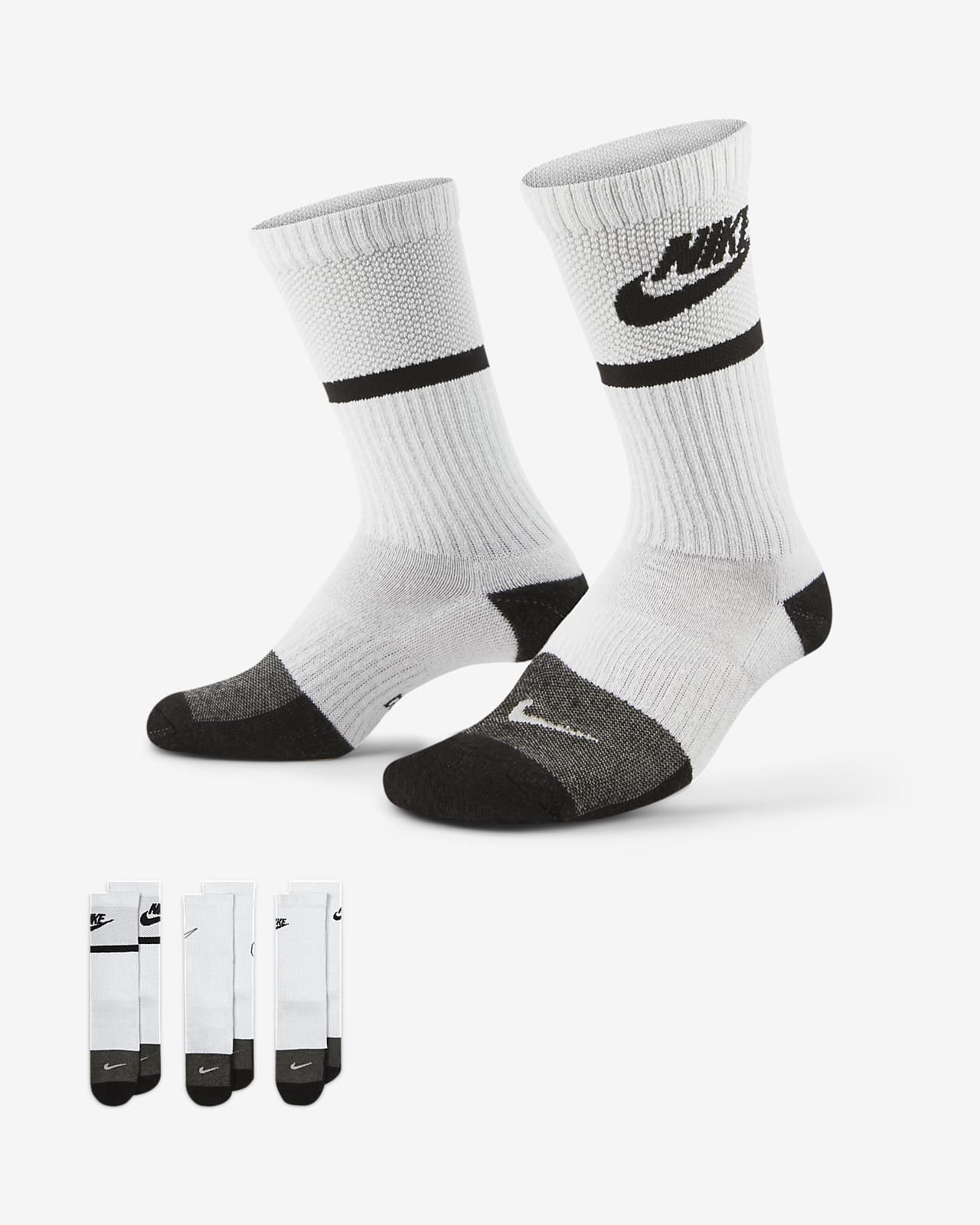 Nike Everyday Kids' Cushioned Crew Socks (3 Pairs). Nike JP