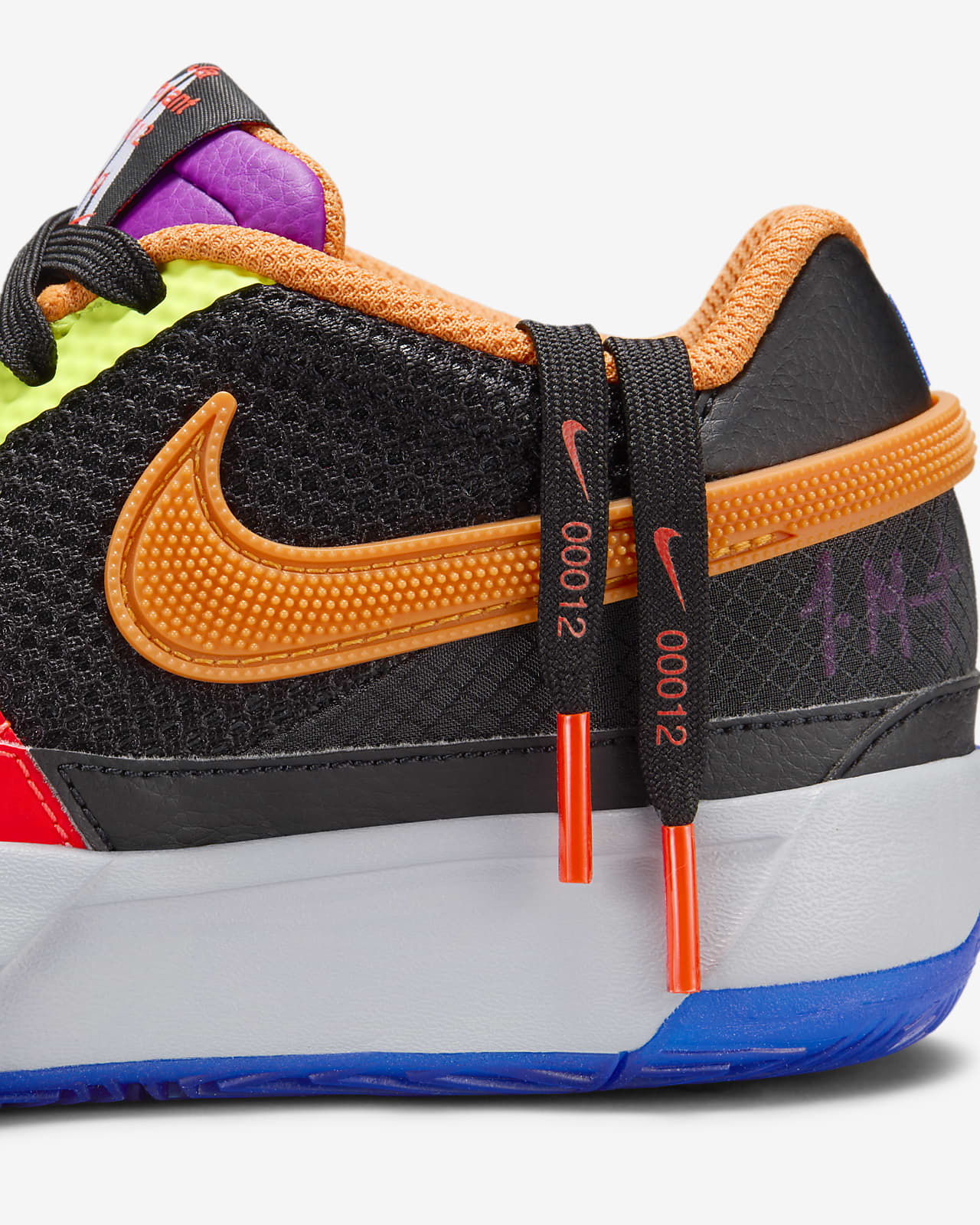 Purple and orange basketball on sale shoes