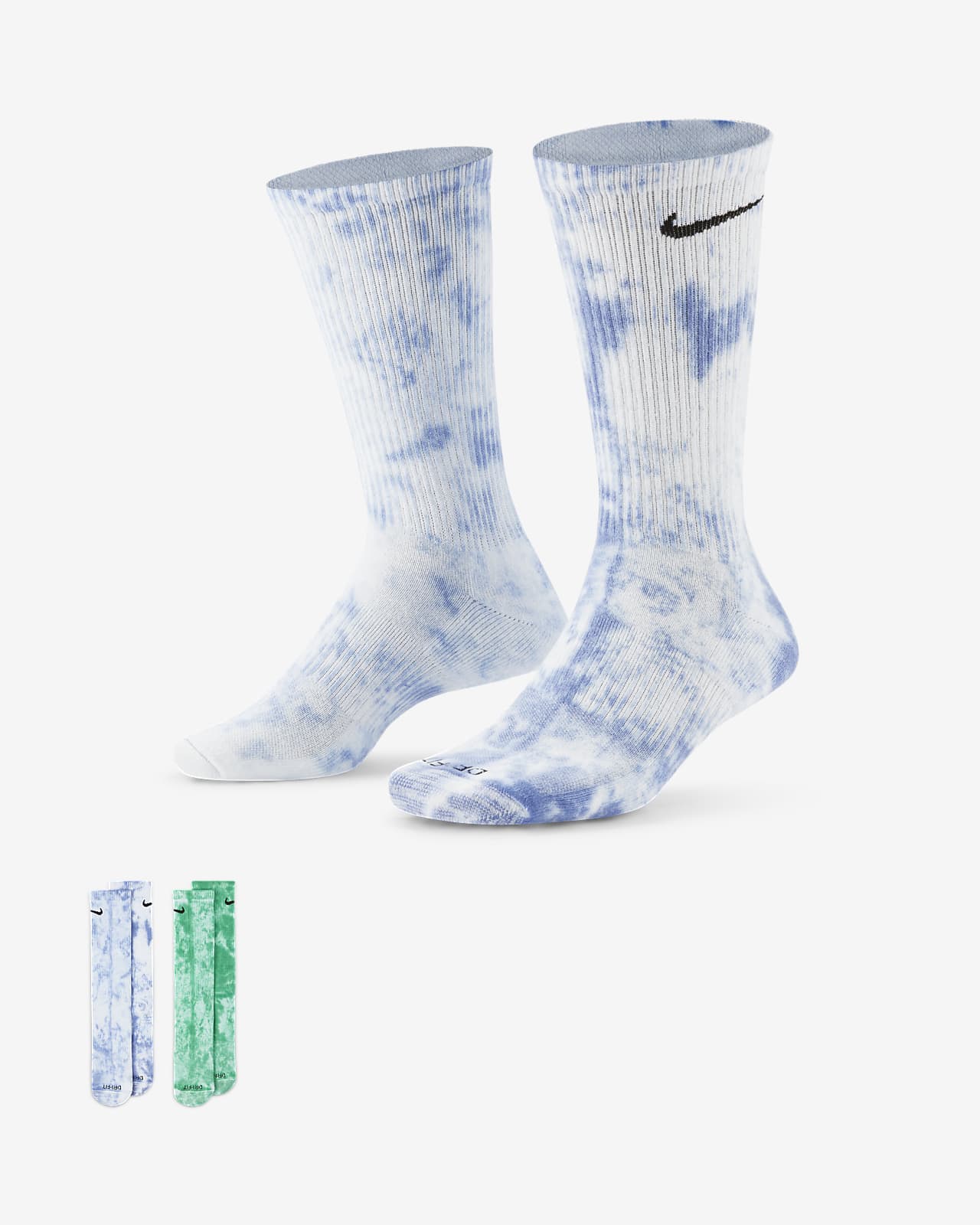 Nike Everyday Plus Cushioned Tie-Dye Crew Socks (2 Pairs). Nike PH