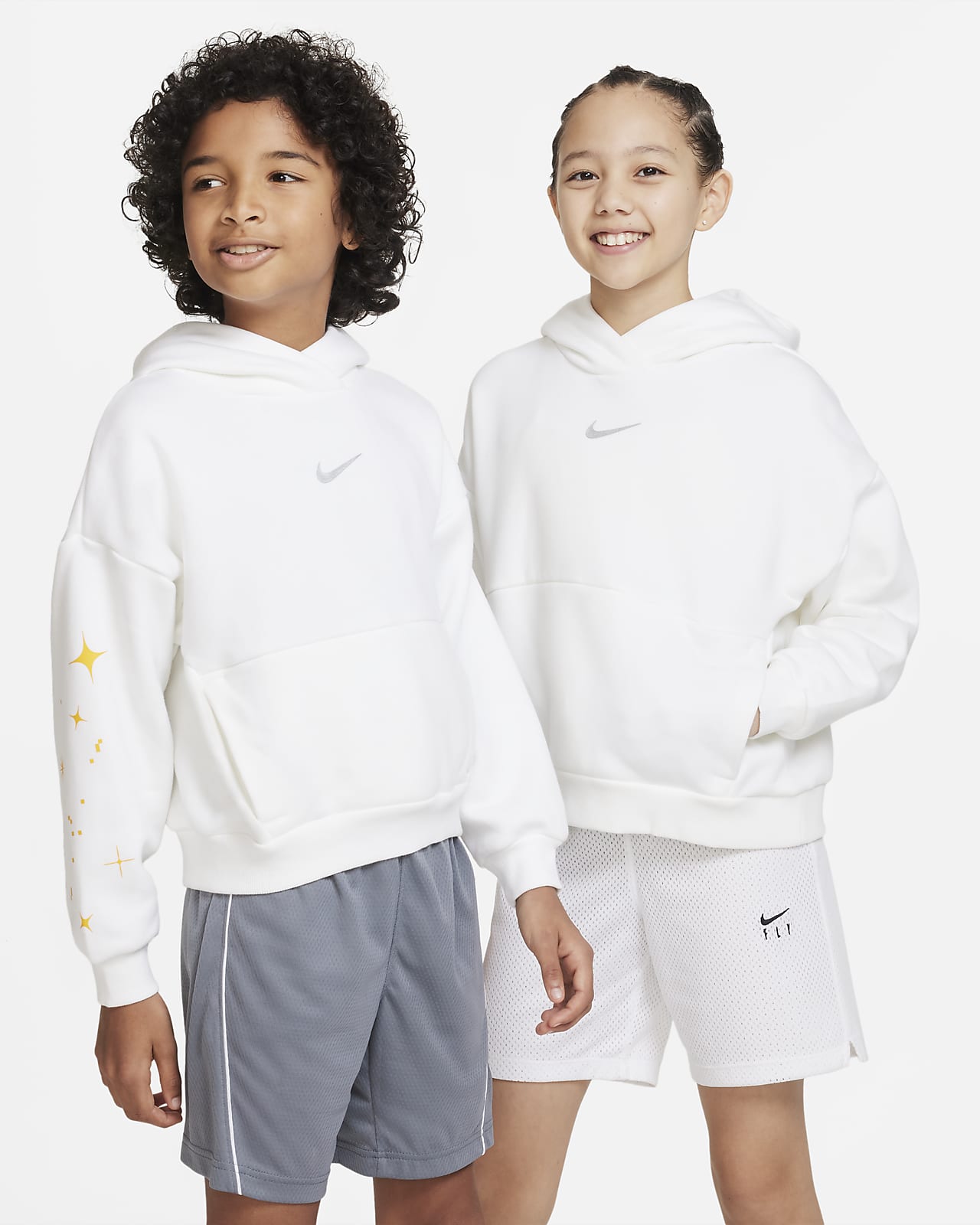 Nike Icon Fleece Older Kids' Oversized Pullover Basketball Hoodie