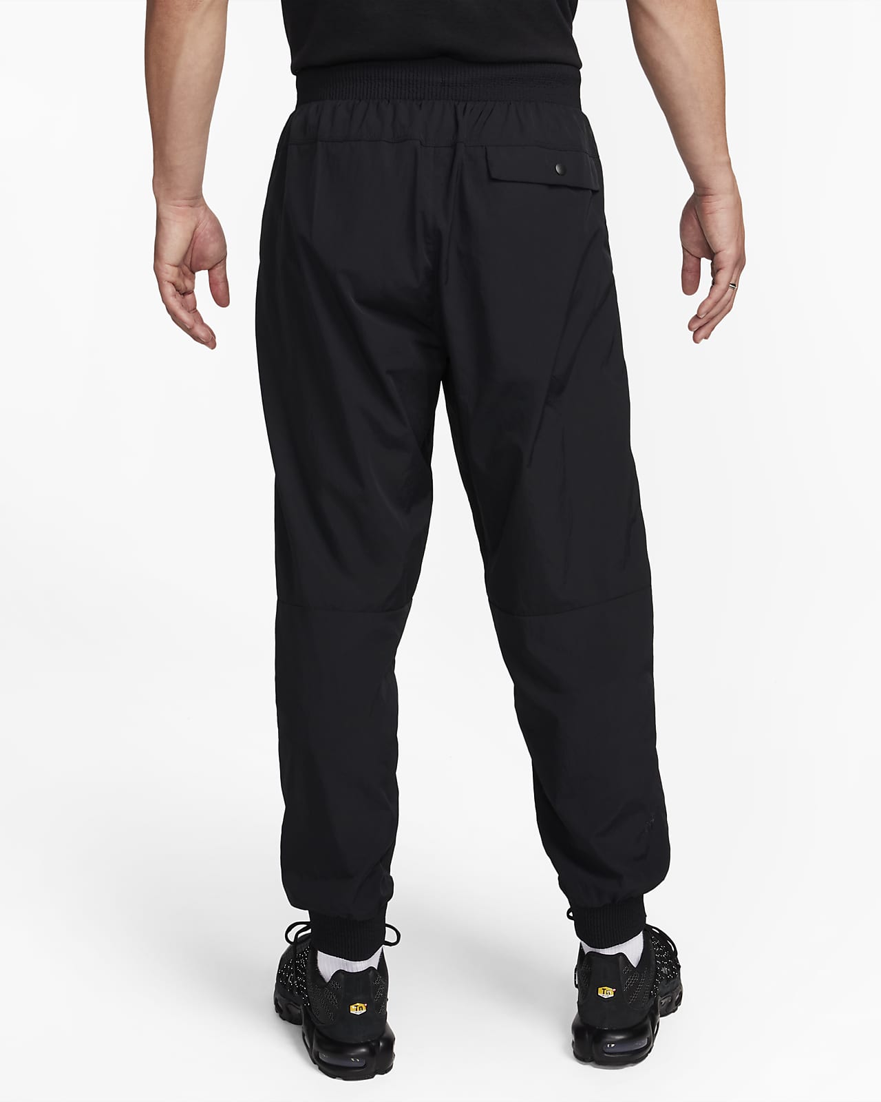 nike loose fit fleece cargo pants in black