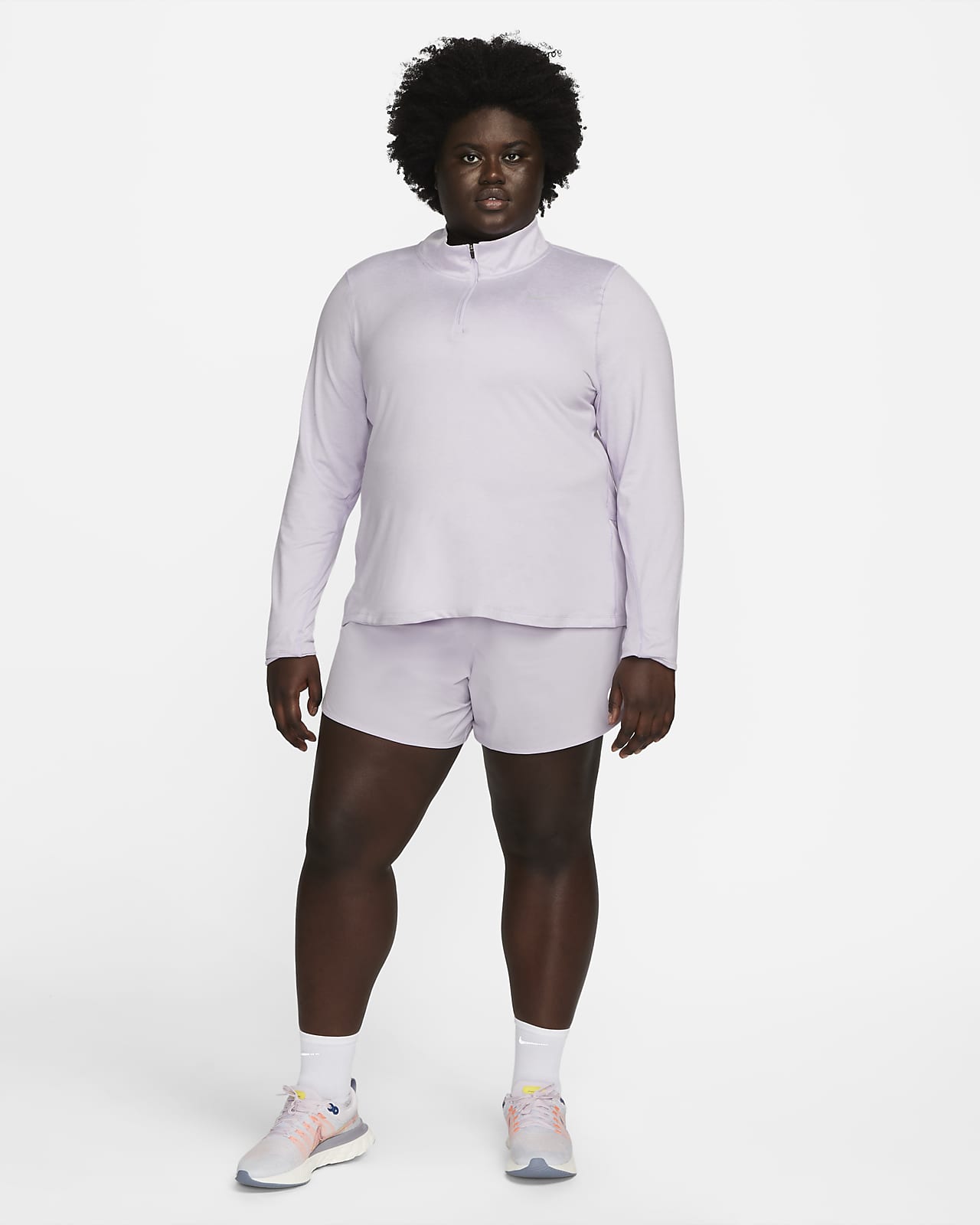 white plus size nike shorts