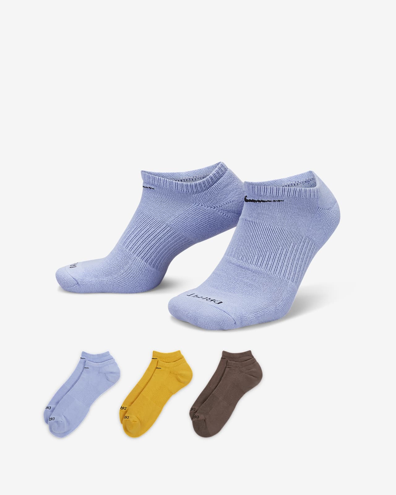 Nike Everyday Plus Cushion Training No-Show Socks (3 Pairs). Nike IE