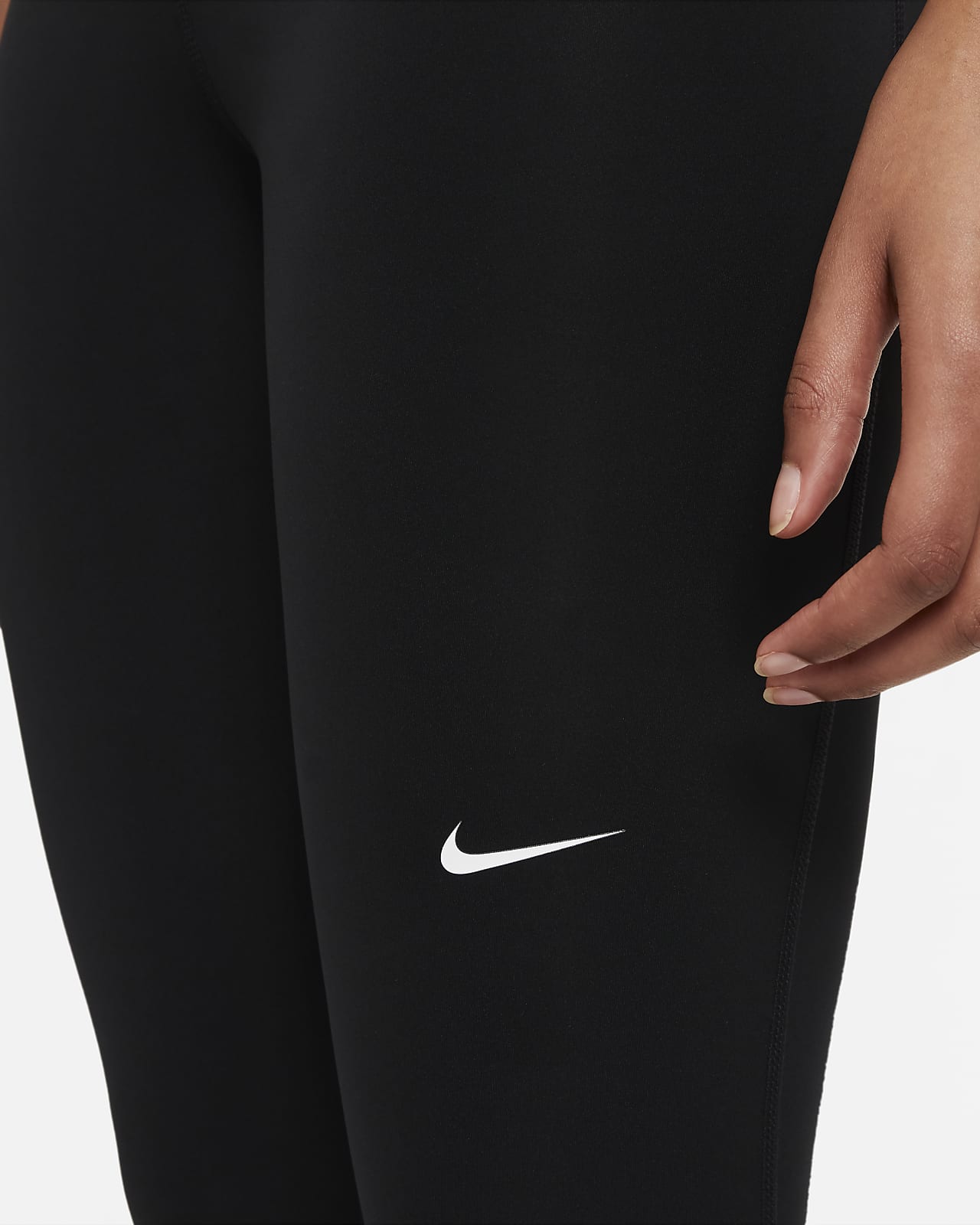 Womens Nike Mid Rise Crop Running Leggings Pants XS XSmall Black New CZ9238  010