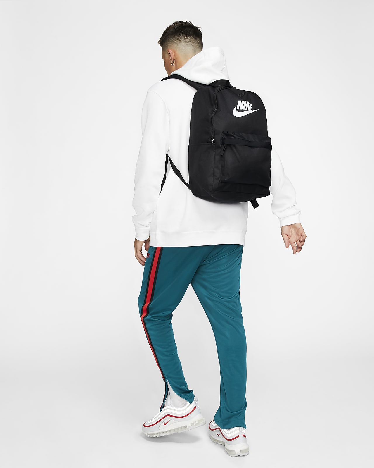 Nike heritage backpack white clearance