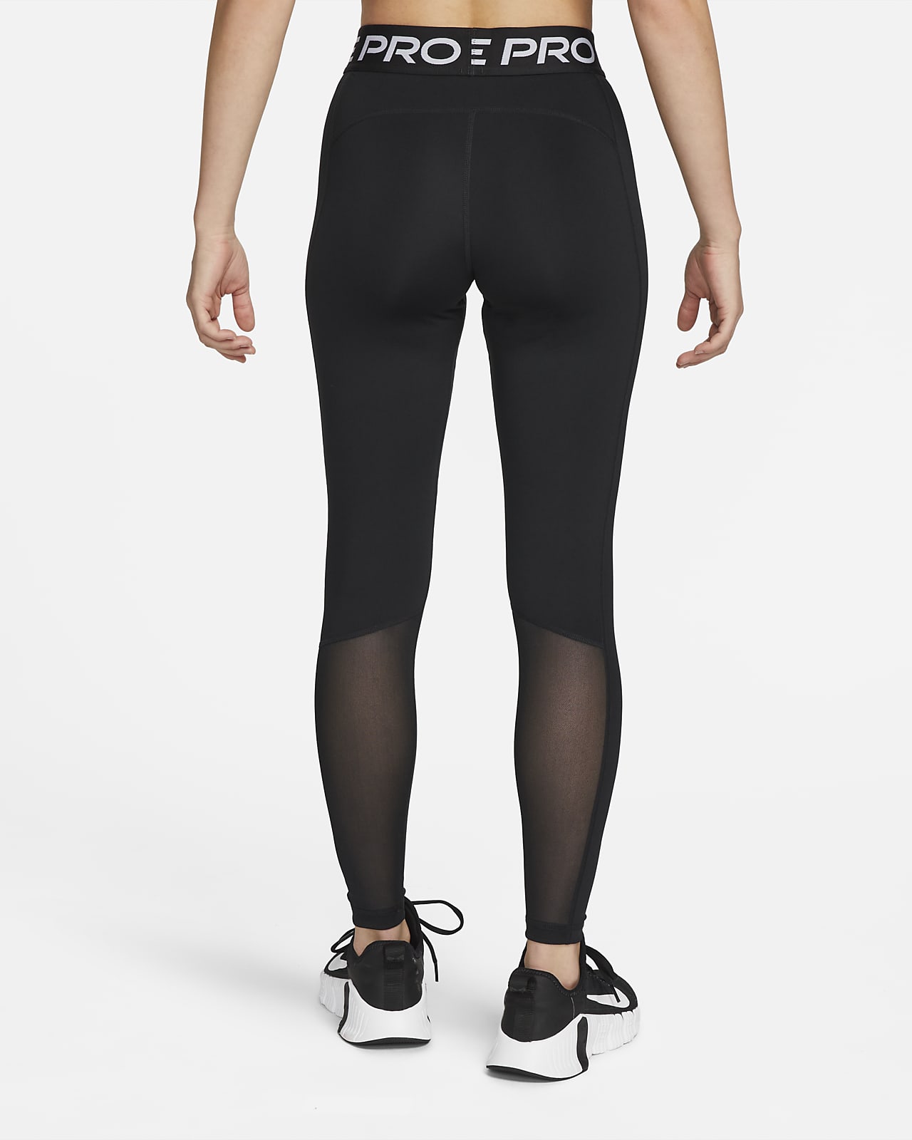 Nike Pro Dri-FIT Leggings de entrenamiento de talle medio con malla - Mujer.  Nike ES