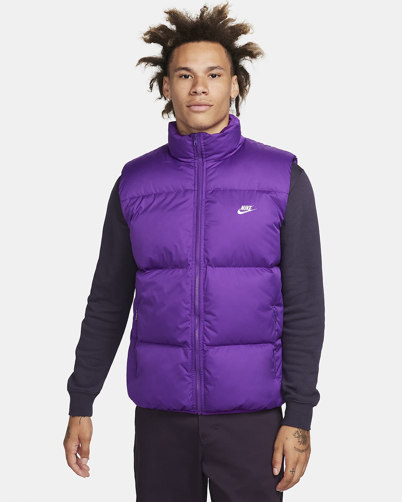 Nike Sports Utility graphic packable quarter zip jacket in purple, ASOS