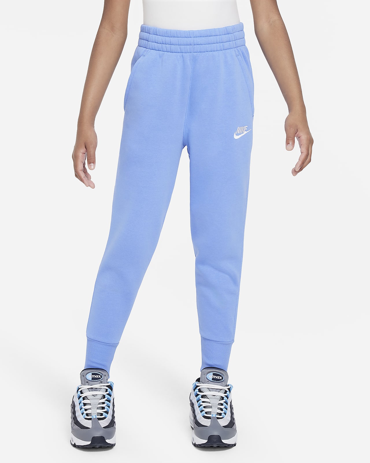 Calças justas de cintura subida Nike Sportswear Club Fleece Júnior (Rapariga)