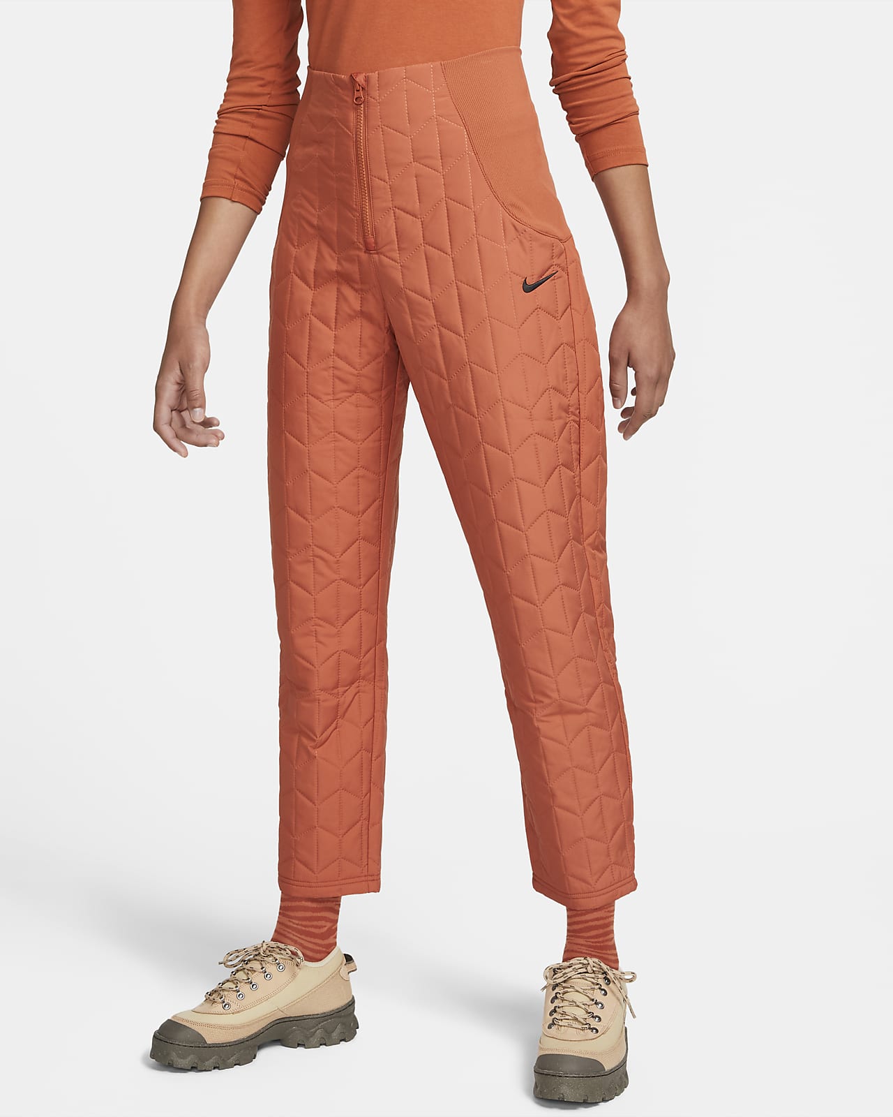Pantalones de tiro alto de tejido Woven acolchados para mujer Nike  Sportswear Essentials
