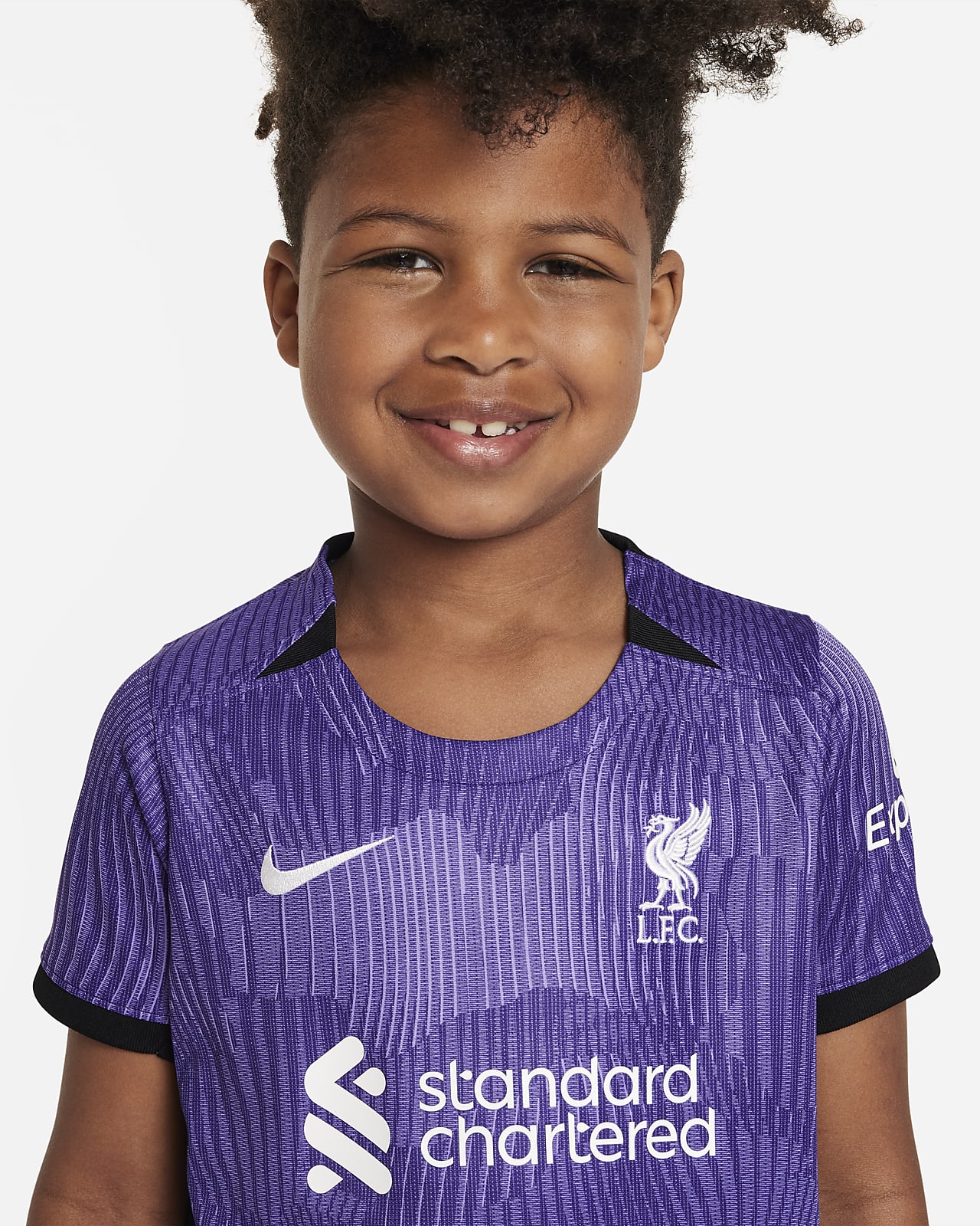 White Nike Liverpool FC 2023/24 Away Kit Children