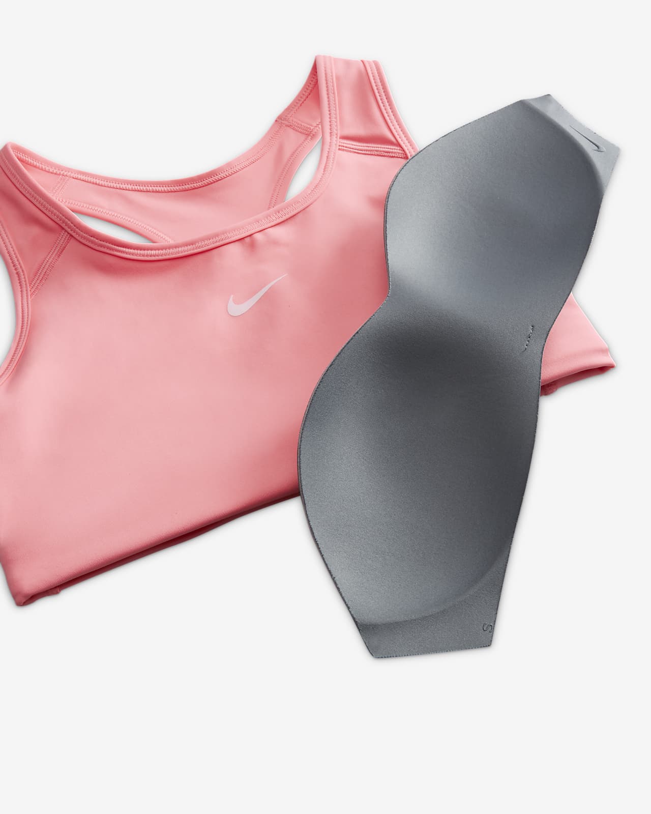 Nike Swoosh Sport-bh met medium ondersteuning en pad uit één stuk. BE