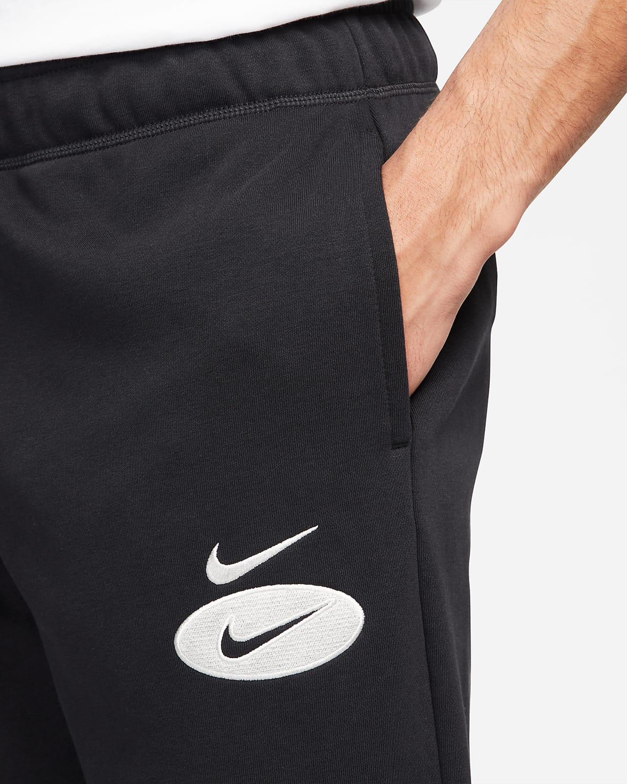 men's french terry trousers nike sportswear swoosh