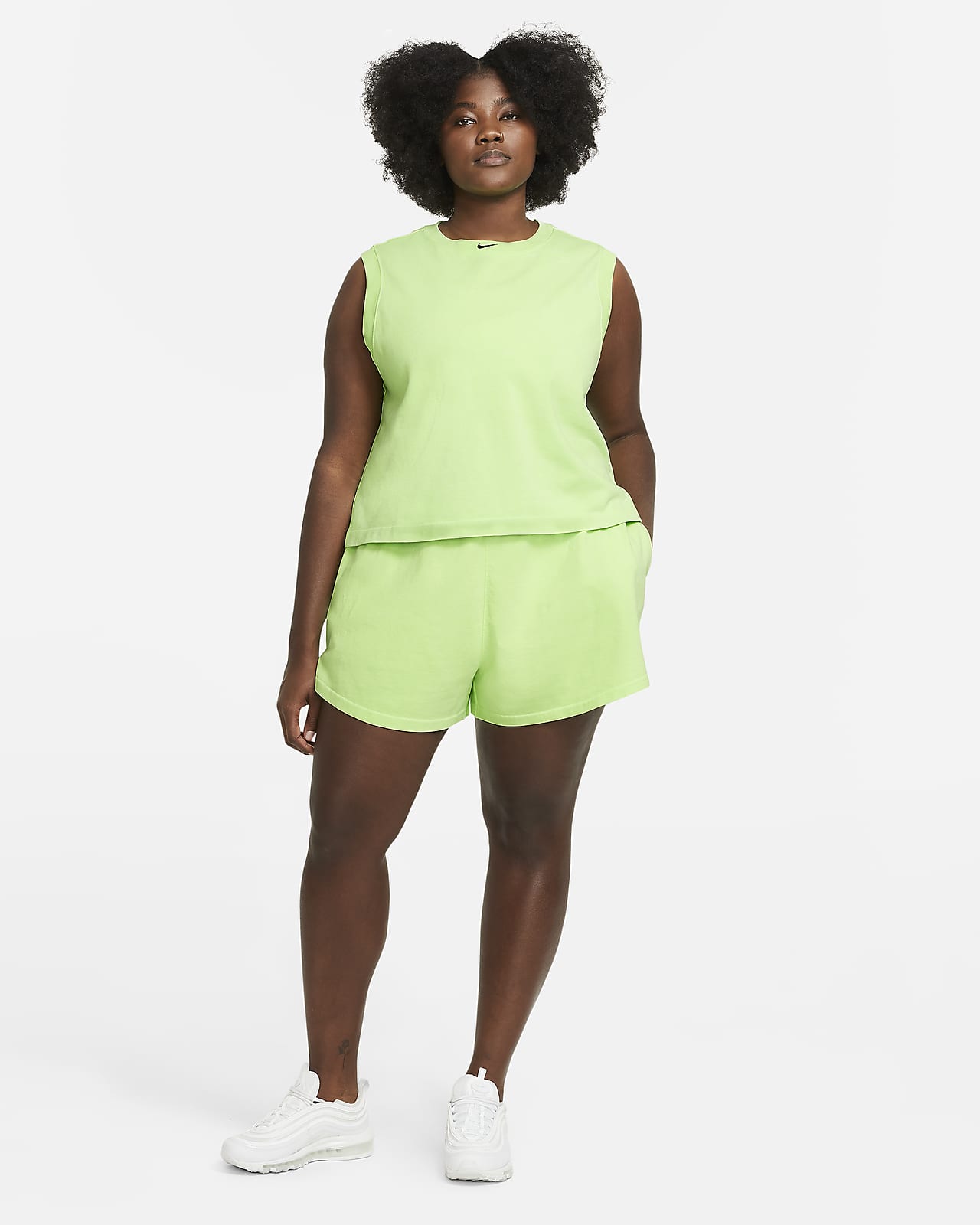 plus size green shorts