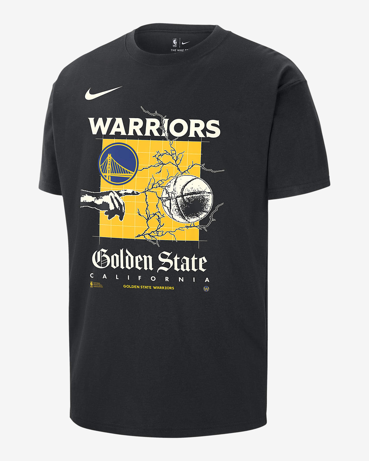 Golden State Warriors Courtside Nike NBA Max90-T-Shirt für Herren