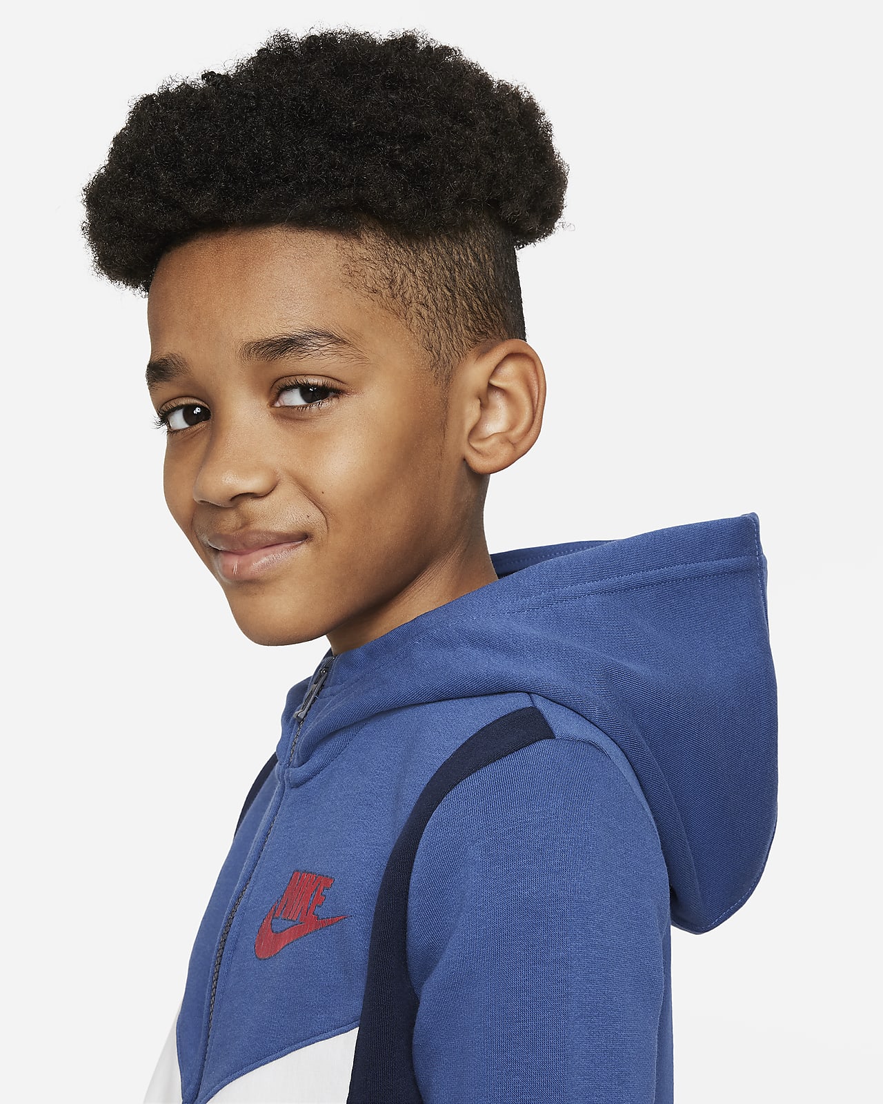 Sweat à capuche et zip en tissu Fleece Nike Sportswear pour Garçon plus âgé. Nike BE