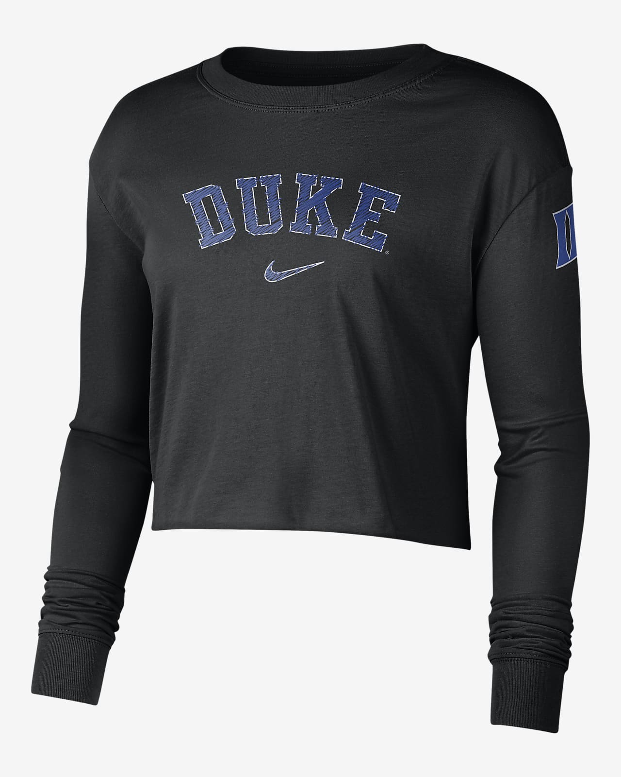 Nike (Duke) Women's Cropped Long-Sleeve T-Shirt. Nike.com