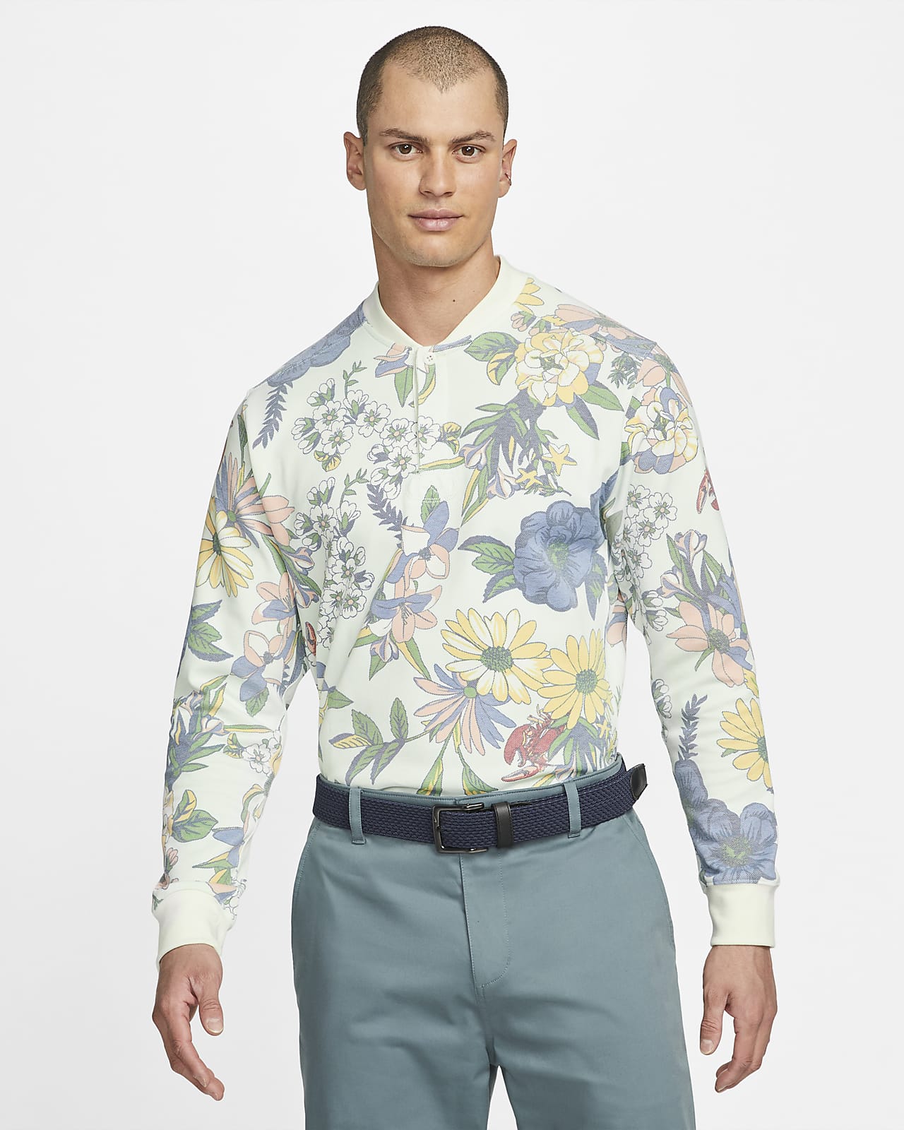 Top de golf floral de manga larga para hombre Nike Dri-FIT. Nike.com