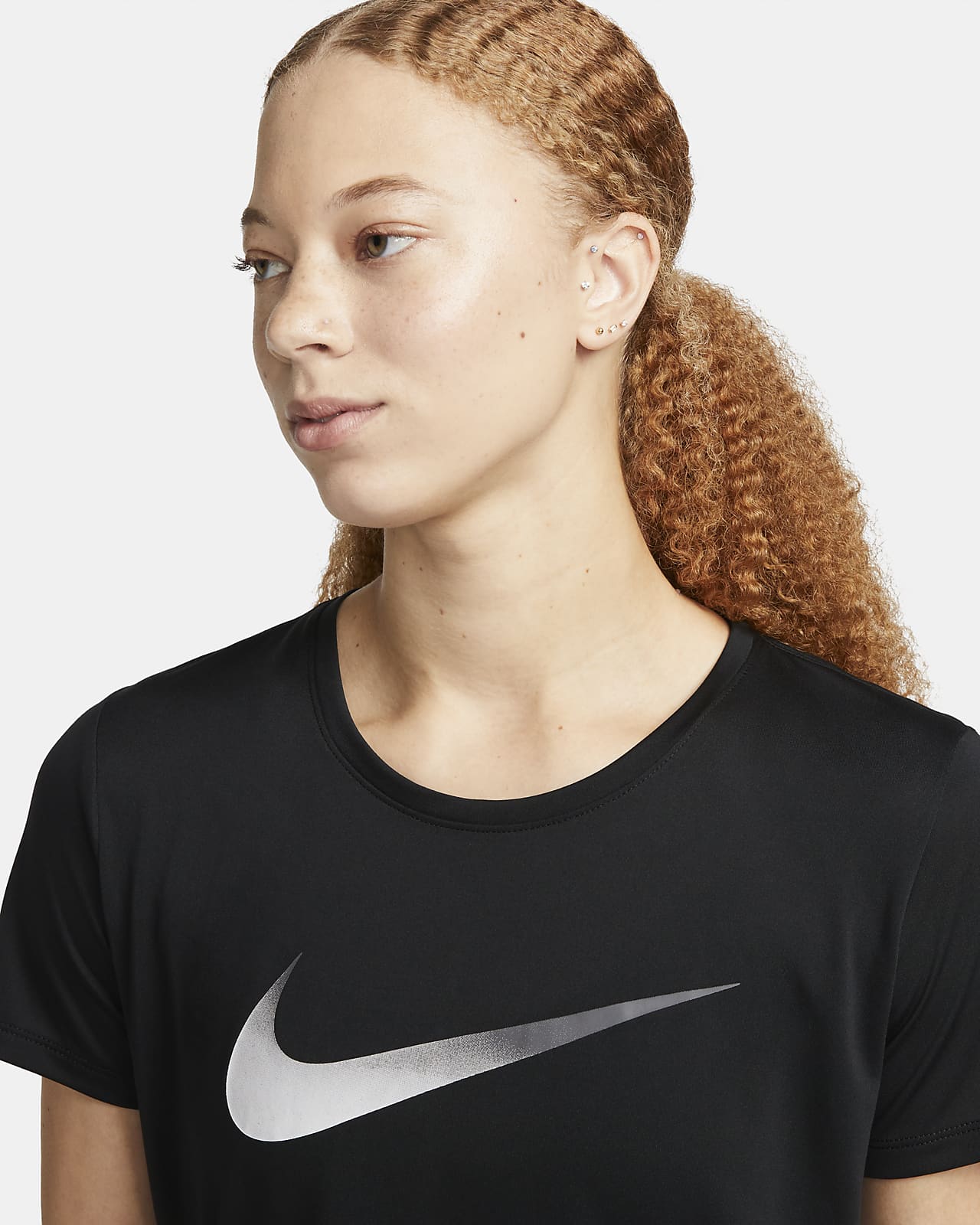Nike Dri-FIT Short Sleeve Top Women - diffused blue/reflective