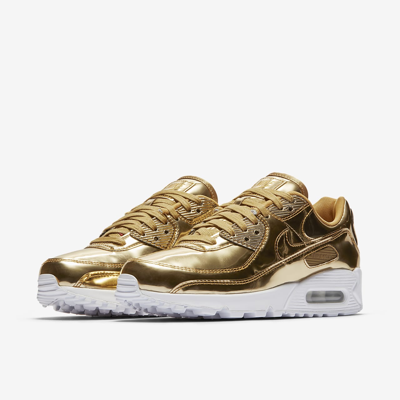 gold nike shoes