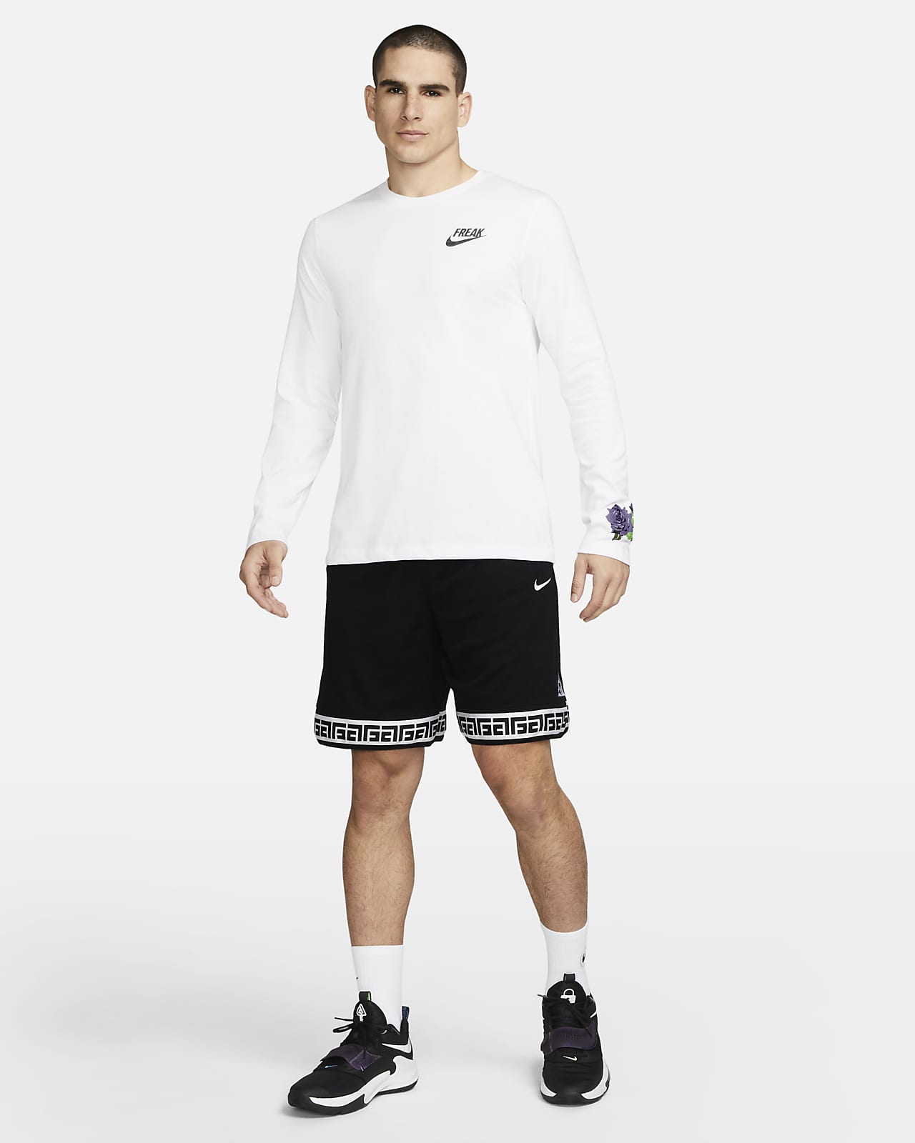 Nike Dri-FIT Giannis Swoosh Freak Men's Basketball Long-Sleeve T-Shirt - White
