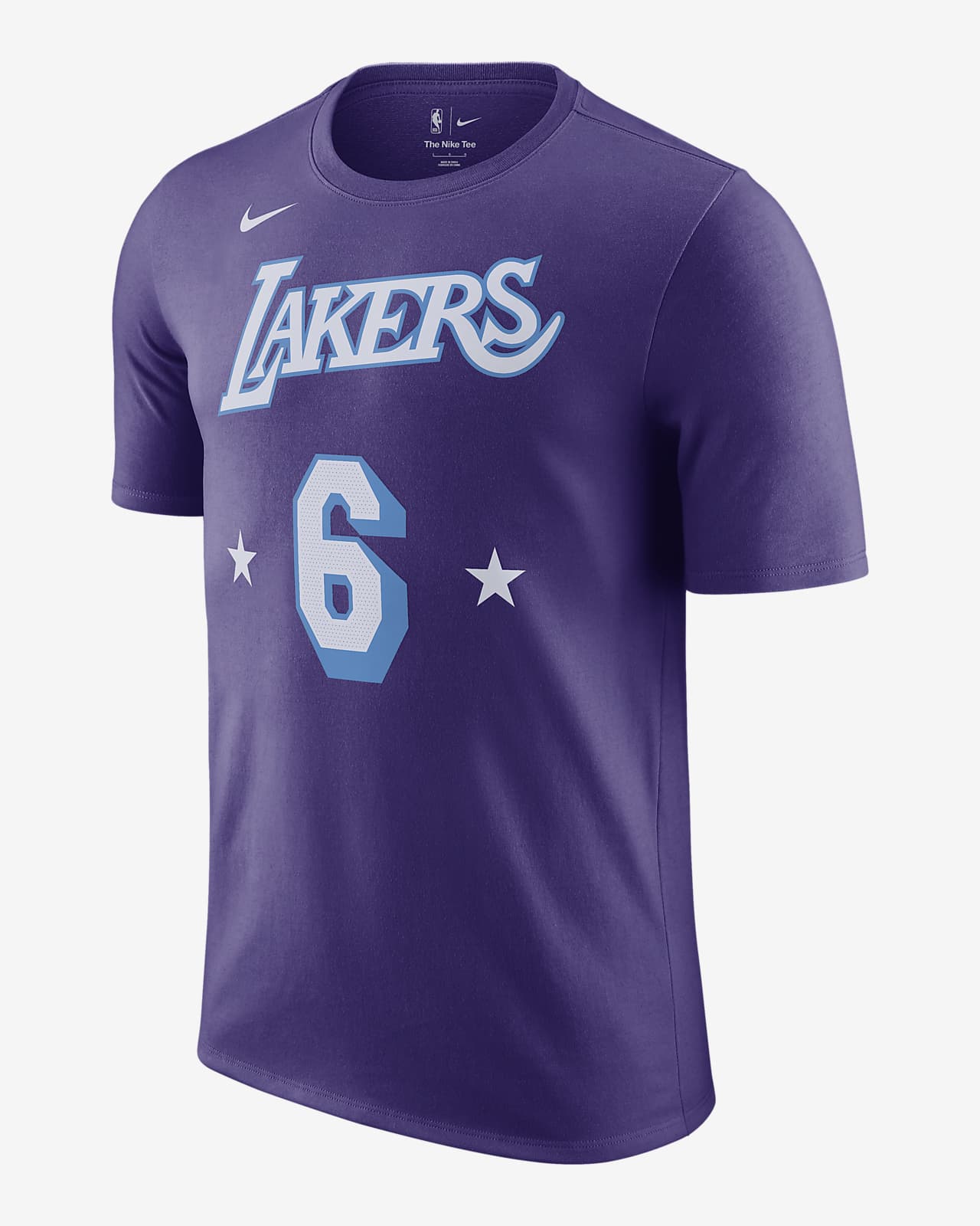 Los Angeles Lakers City Edition Nike NBA-spelar-t-shirt för män