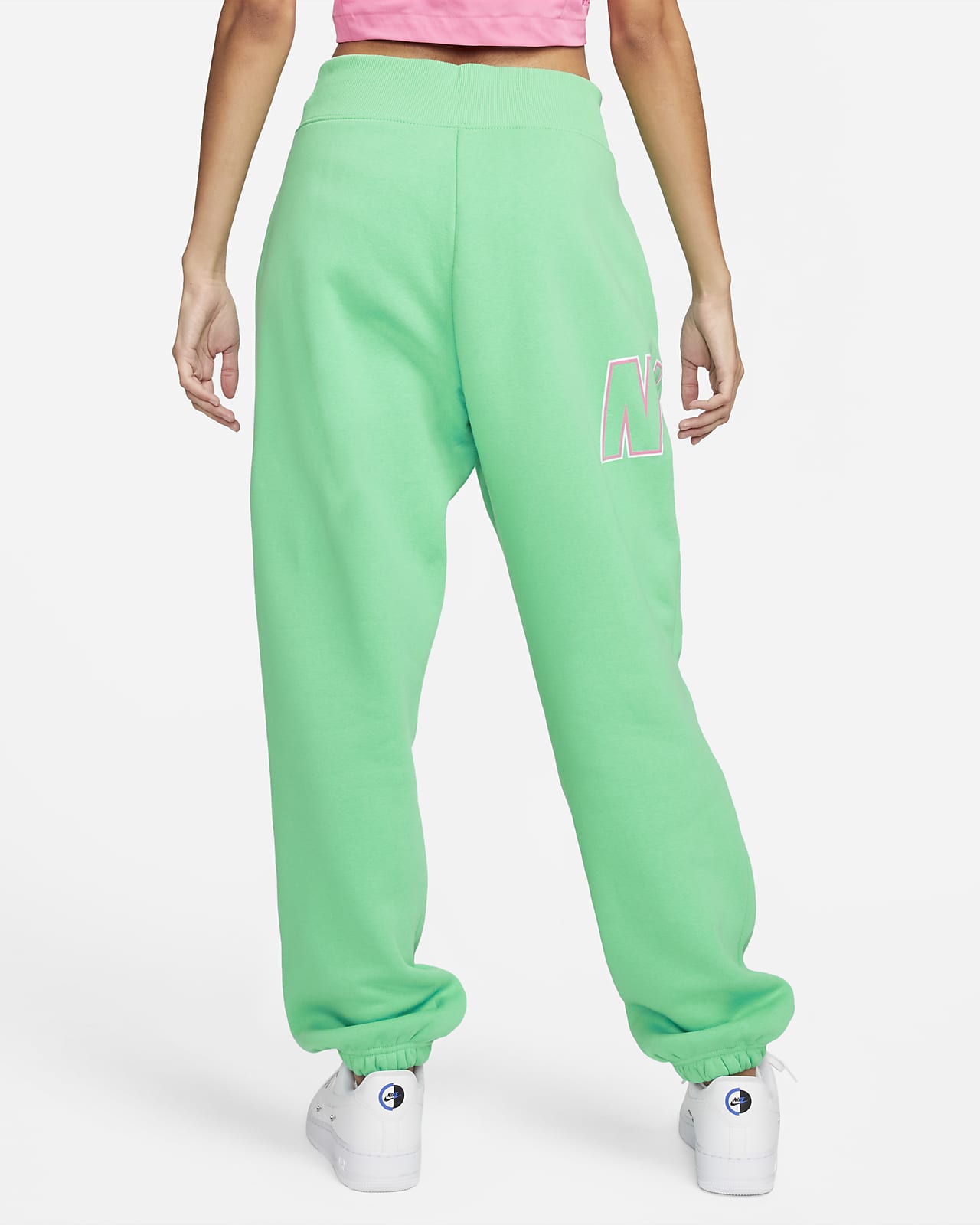 nike phoenix fleece pants green