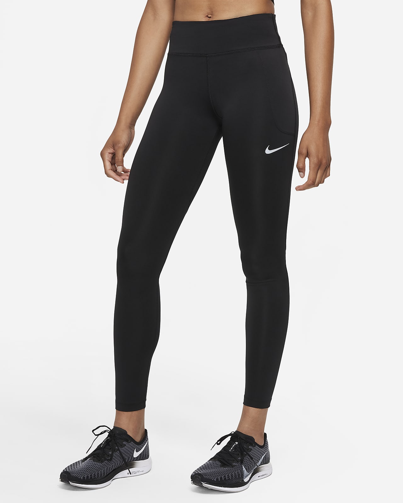 Nike Performance EPIC FAST - Leggings - black/silver/black