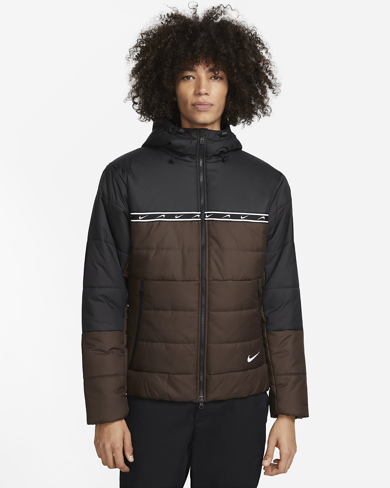 nike men's sportswear synthetic fill jacket hooded full zip