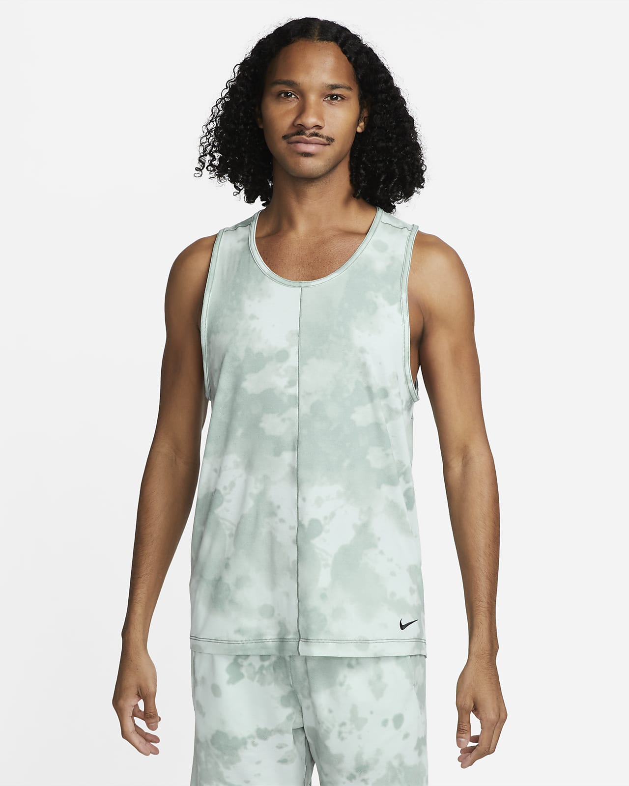 Ανδρική αμάνικη μπλούζα γιόγκα με μοτίβο σε όλη την επιφάνεια Nike Dri-FIT
