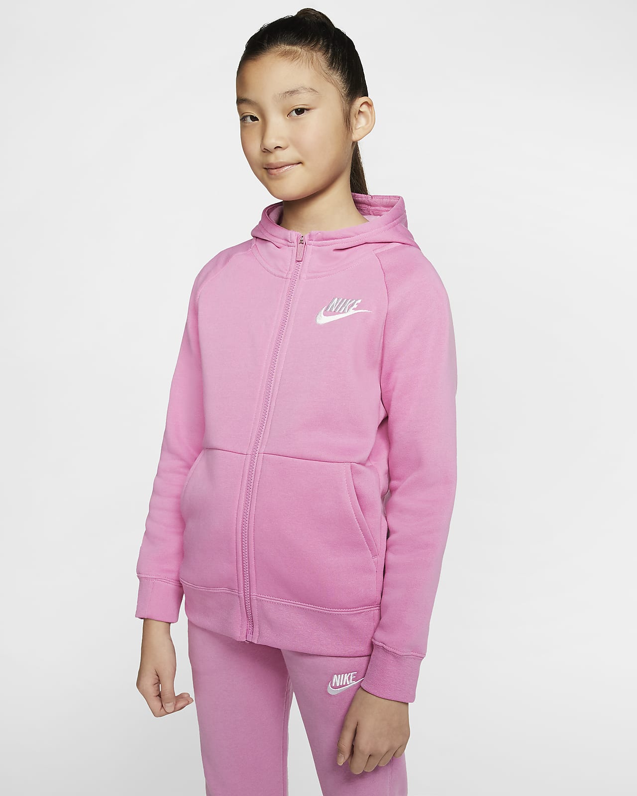 Nike Sportswear Mädchen Hoodie mit durchgehendem Nike Sportswear Mädchen Hoodie. Nike DE
