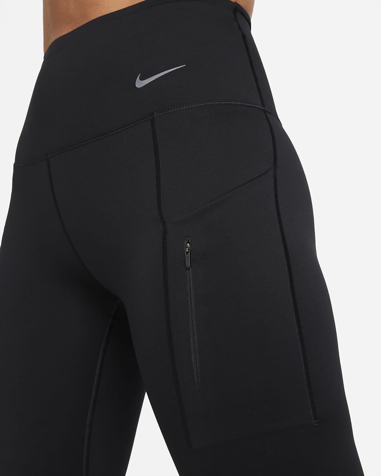 Leggings capri de cintura y sujeción firme con bolsillos para Nike Go. Nike.com