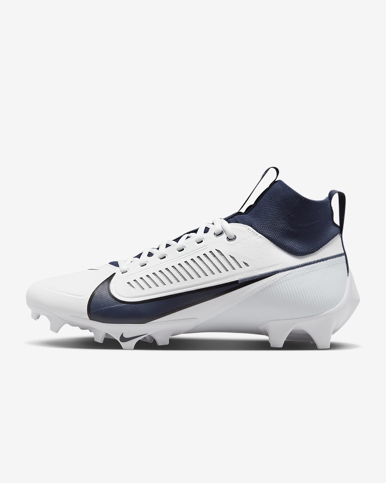 Navy blue and shop white nike football cleats