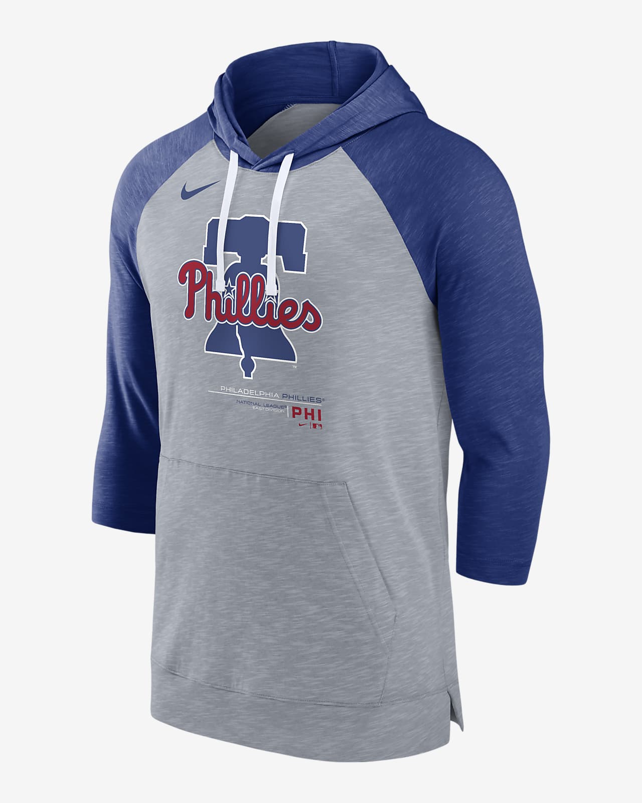 Nike Baseball (MLB Philadelphia Phillies) Men's 3/4-Sleeve Pullover Hoodie