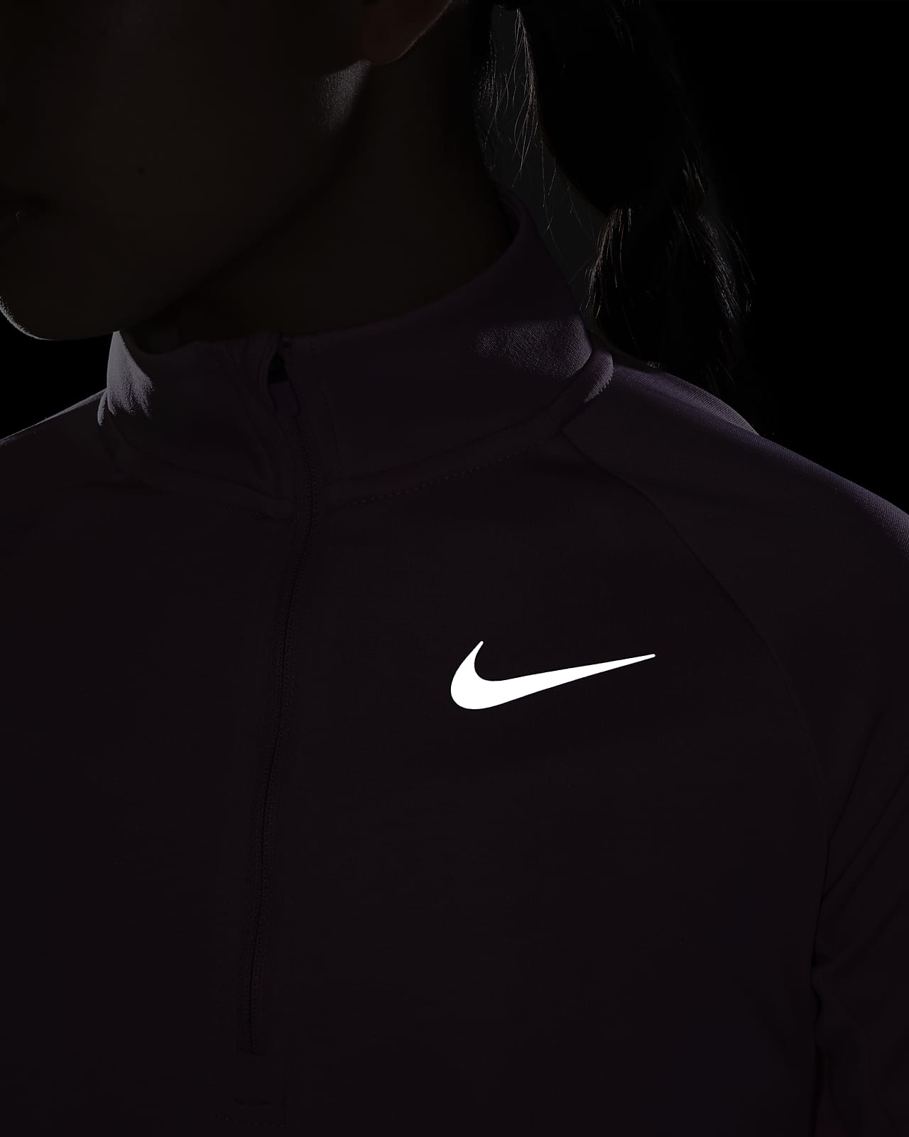 Nike Dri-FIT Big Kids' (Girls') Long-Sleeve 1/2-Zip Top.