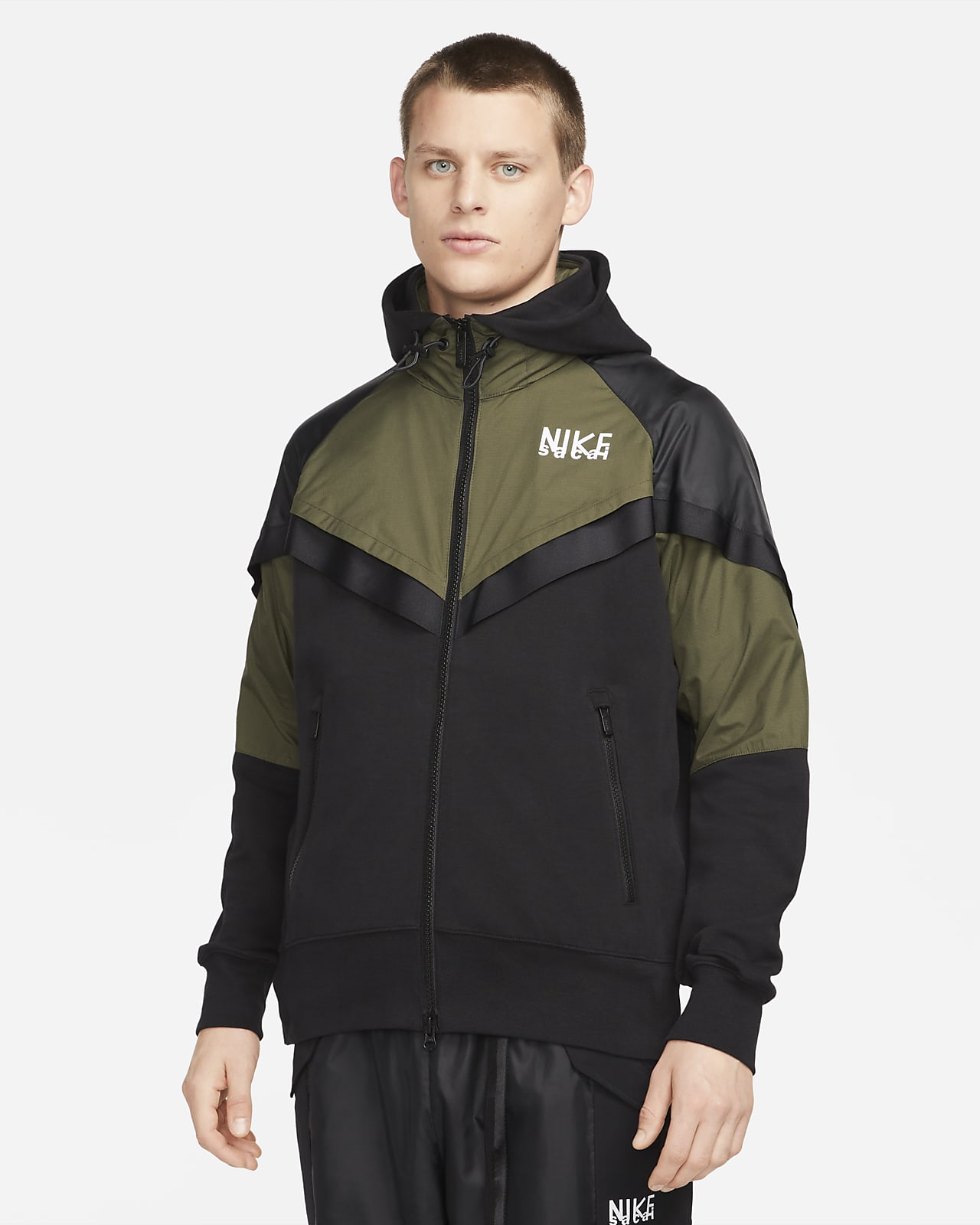 NIKE sacai ジャケット hooded パーカー jacket M | myglobaltax.com