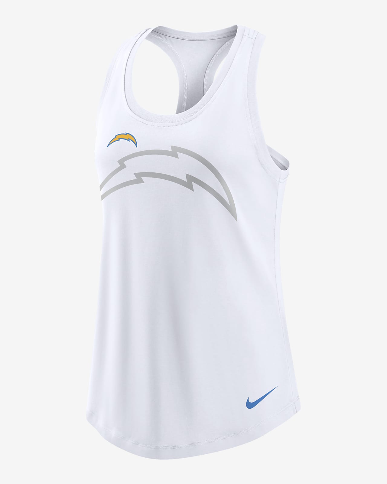 Nike Team (NFL Los Angeles Chargers) Women's Racerback Tank Top.