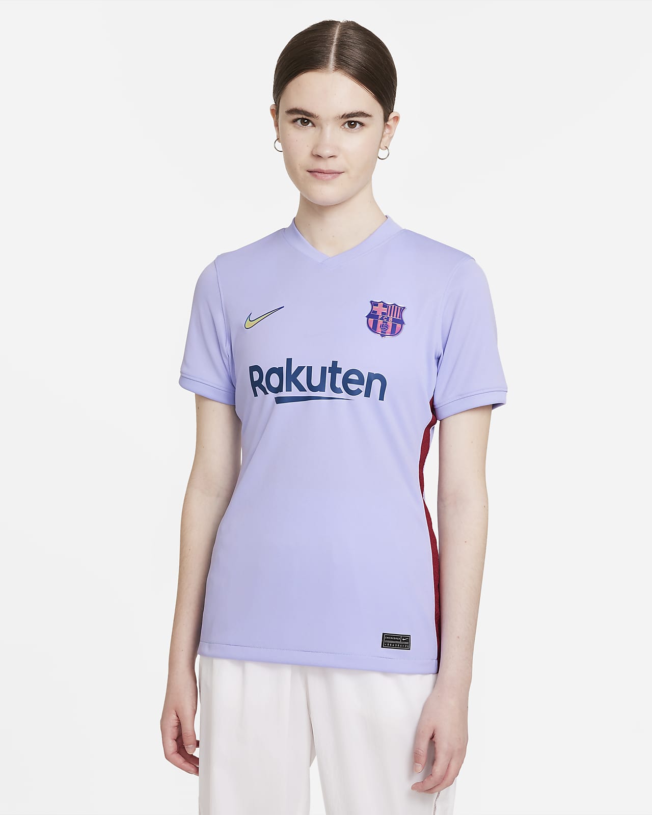 Damska koszulka piłkarska Nike Dri-FIT FC Barcelona 2021/22 Stadium (wersja wyjazdowa)