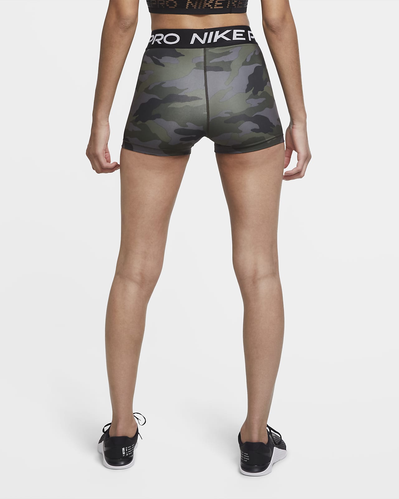 nike pro women's camo shorts
