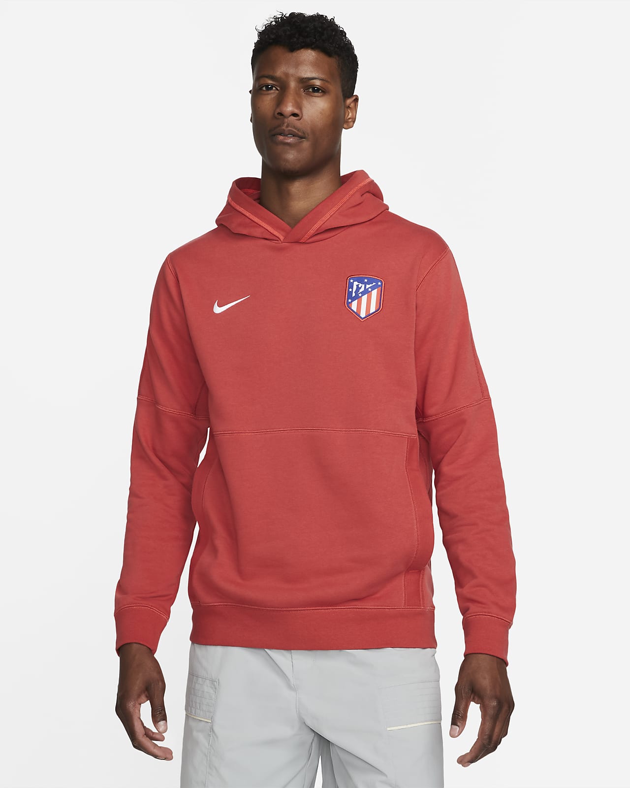 Atlético Madrid Travel Men's Fleece Football Hoodie. Nike IE