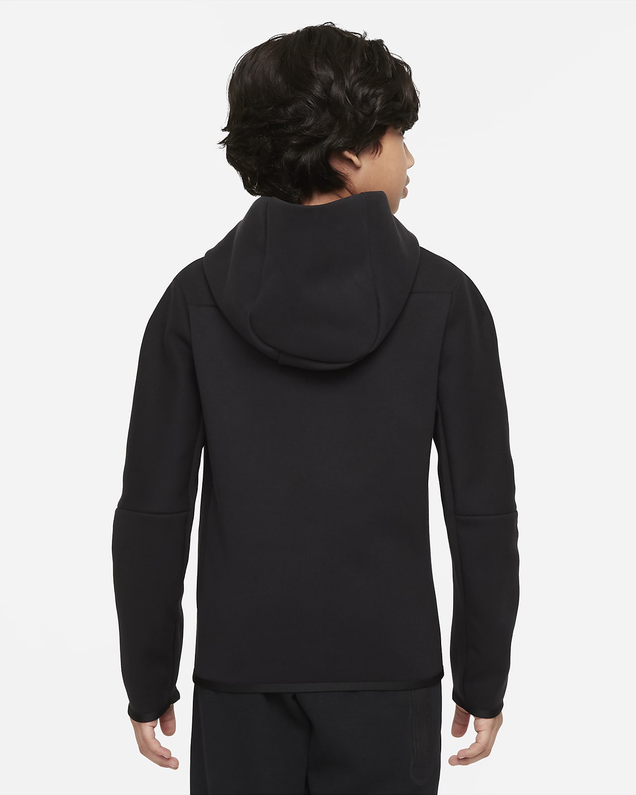 nike tech fleece hoodie black junior