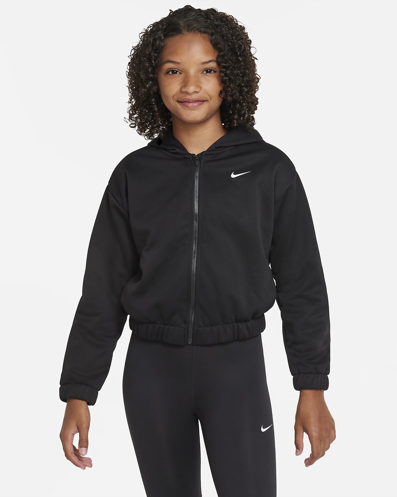 Nike Therma-FIT Older Kids' (Girls') Full-Zip Hoodie. Nike GB