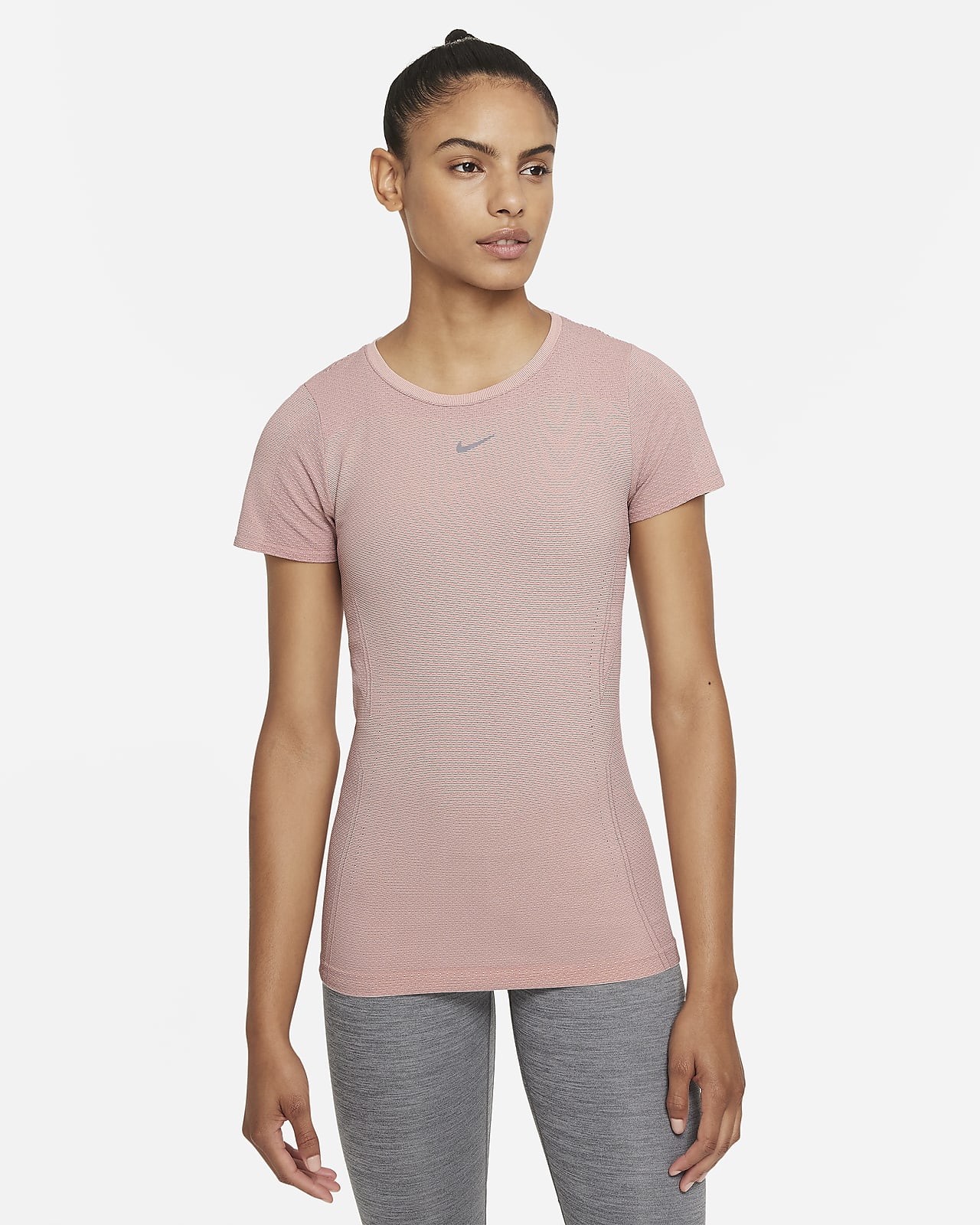 pink nike training top