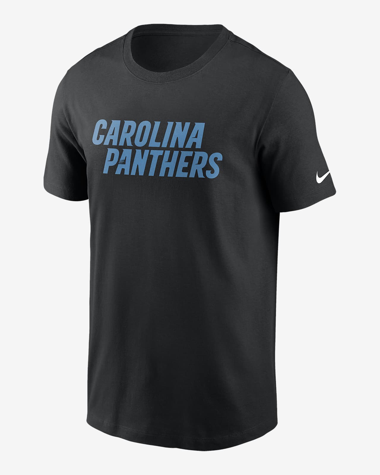 Playera para hombre Nike Wordmark Essential (NFL Carolina Panthers)
