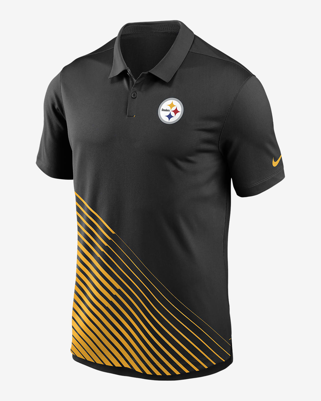 Nike Men's Dri-Fit Yard Line (NFL Pittsburgh Steelers) Polo in Black, Size: Medium | 00HT01QD7L-06S