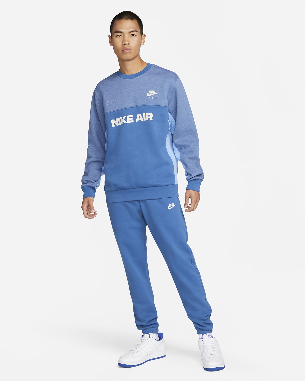 men's nike air block logo fleece jogger pants