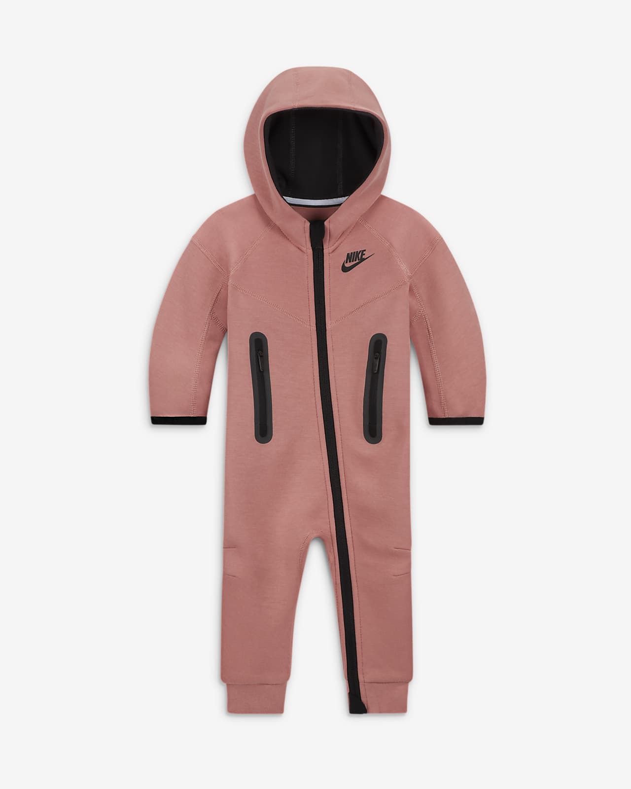 Nike Sportswear Tech Fleece-heldragt med hætte til babyer