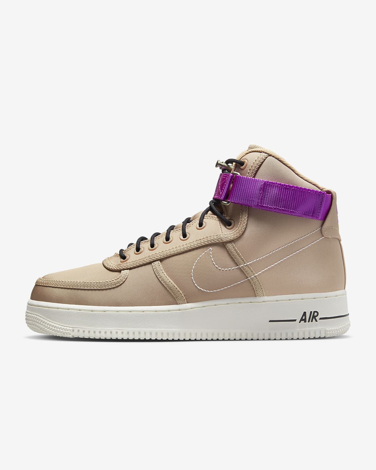purple and brown air force ones