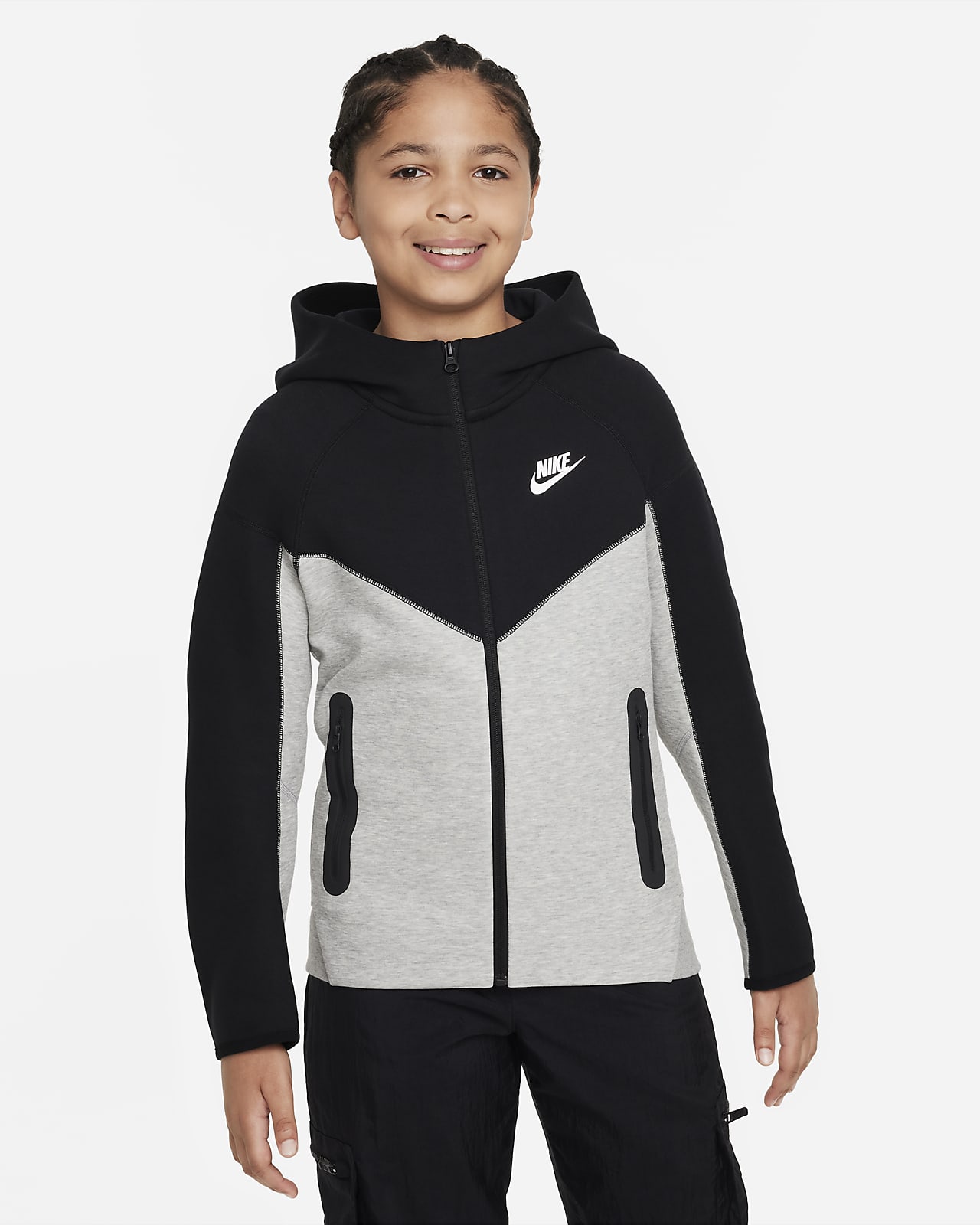 Felpa con cappuccio e zip a tutta lunghezza Nike Sportswear Tech Fleece - Ragazzo